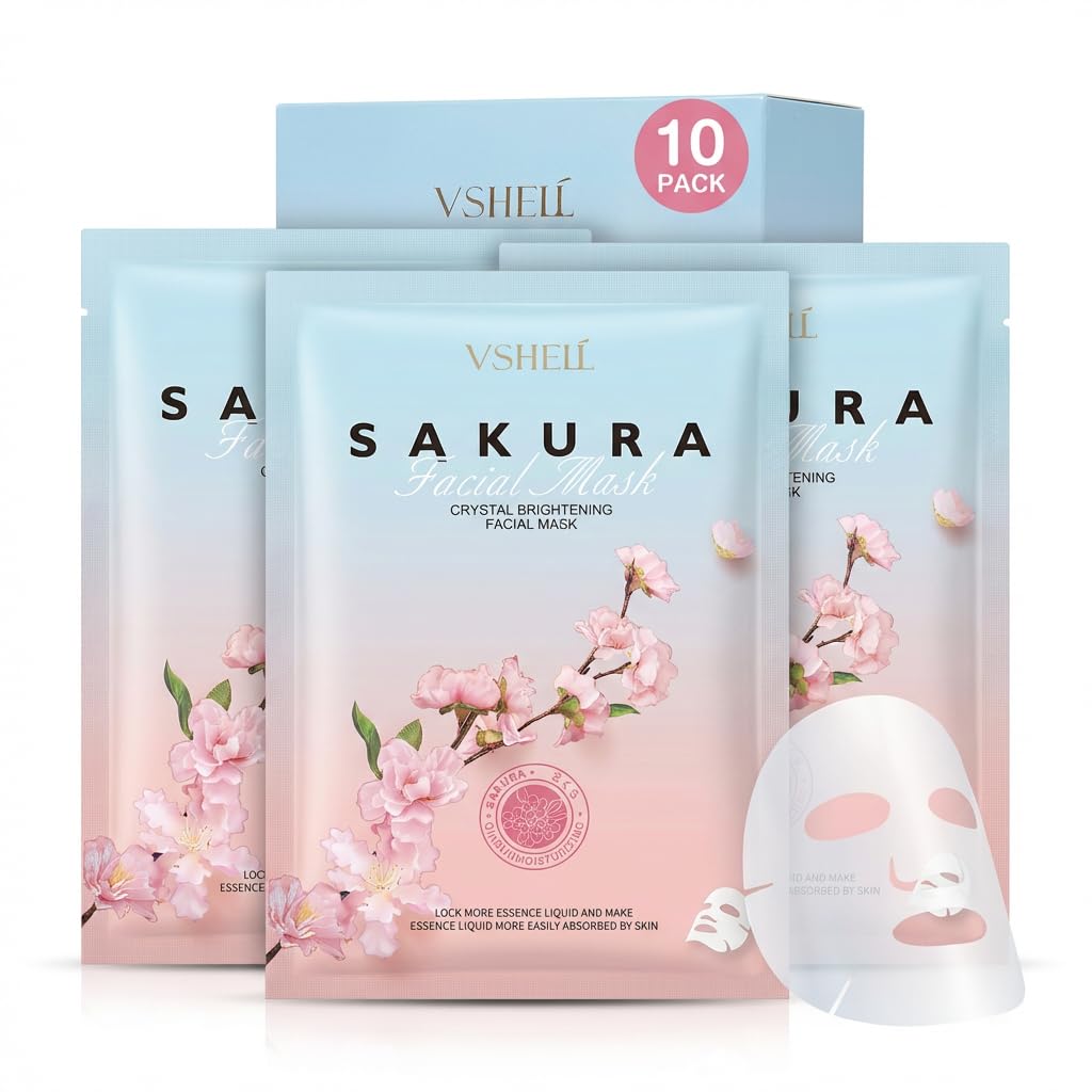 Amazon.com : VSHELL Sakura Face Sheet Mask – Hydrating