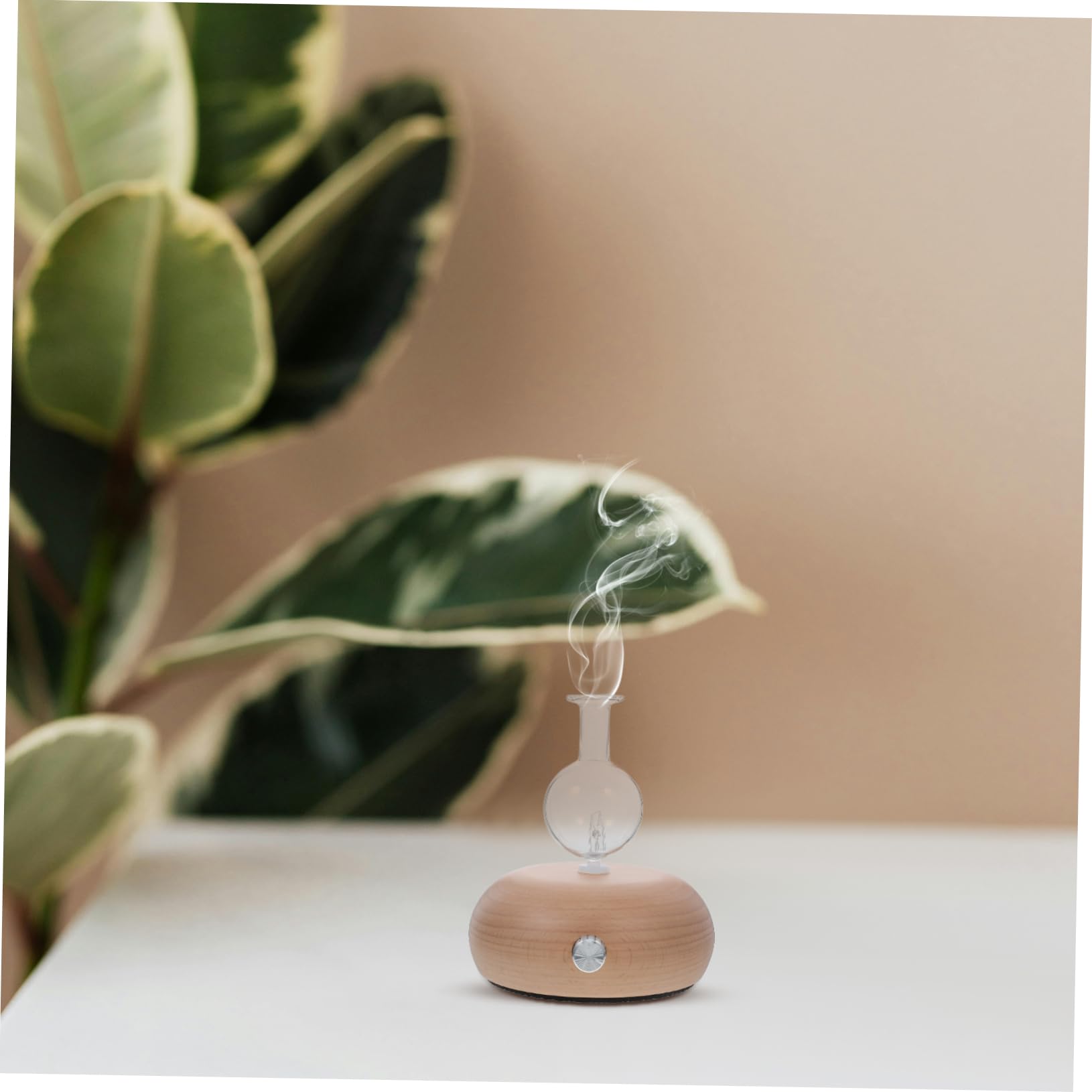 Aromatherapie Diffusor für Ätherische Öle, 1stück Glas mit Holzsockel