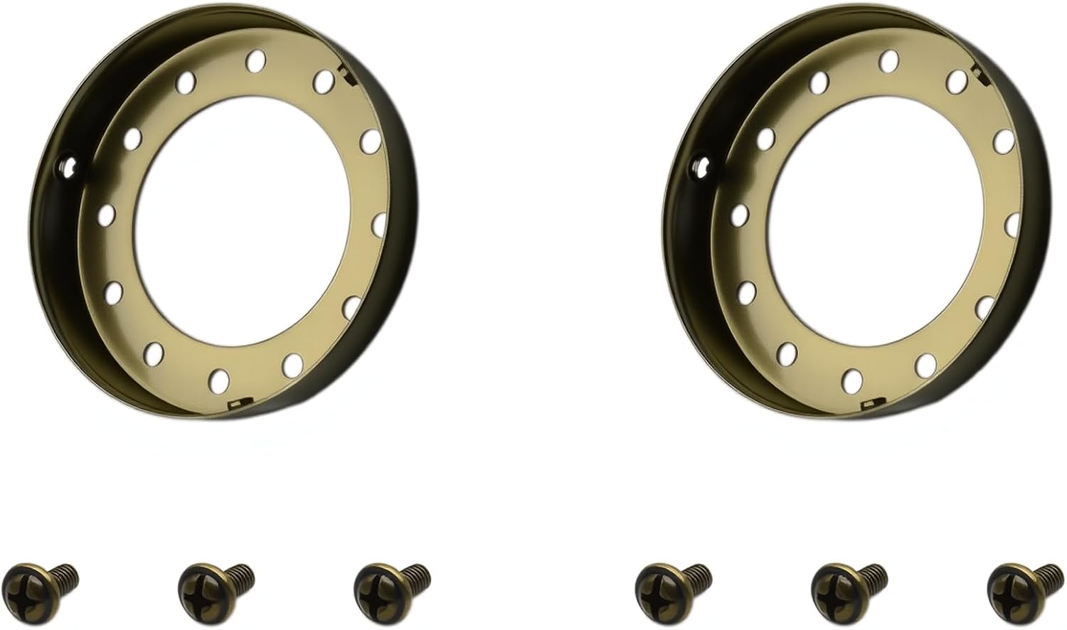 2 PCS Lamp Shade Holder Metal LampShade Adapter Ring for 2-1/4" Lampshades and E26/E27 Bulb Sockets (Bronze)