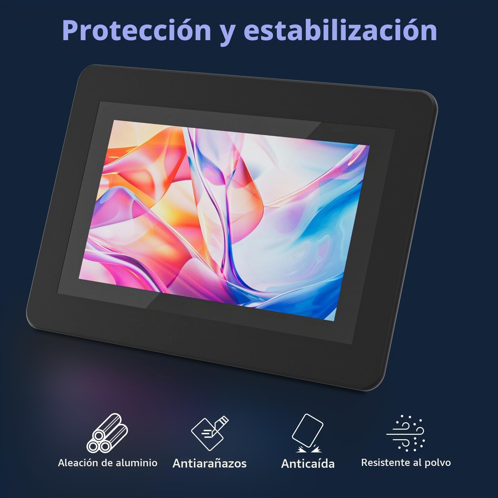 Pantalla Táctil de 7 Pulgadas, Mini Monitor IPS HD de 1024 × 600 con Altavoces Integrados/Entrada HDMI/VGA/AV para Raspberry Pi, PC, TV, CNC, CCTV