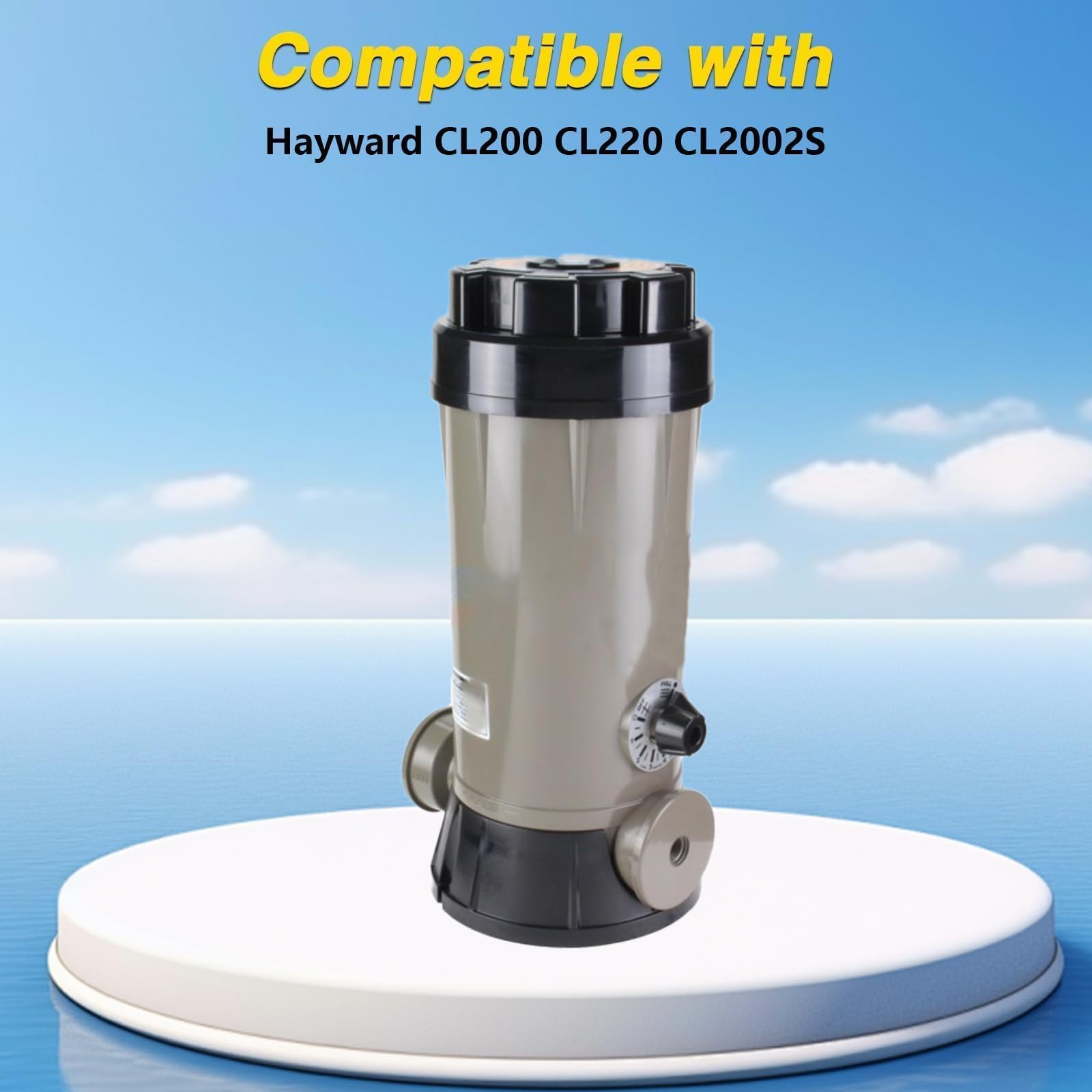 Clé à chlorinateur avec joints toriques CLX200K, clé à couvercle de chlorinateur en alliage plastique compatible avec Hayward CL200, CL220, CL2002S