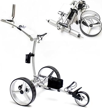 Electric 3 Wheels Electric G-olf Trolley - Foldable,Compact and Easy to Open,12km/h Speed and 30  Climbing Ability,G-olf Push Cart - Lightweight, GO/Stop Memory Function +9 Speed