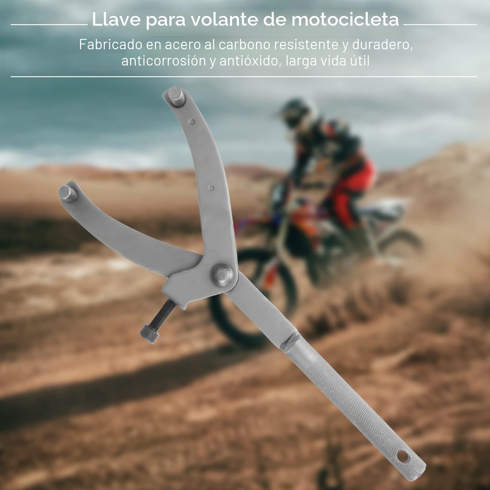 Llave de Volante de Tipo, Llave de Embrague Variadora para Cinturón de Motocicleta, Llave de Embrague Ajustable para Apretar, Instalar y Quitar Accesorios de Motocicletas