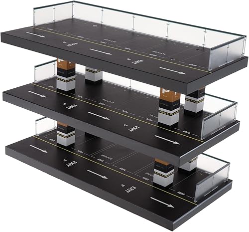 Miniatura 2 de Colcolo 164 paisaje Diorama estacionamiento vehículo garaje acrílico escaparate mesa, simulación estacionamiento vitrina decoración de escritorio,