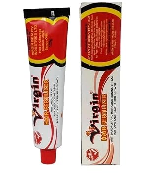 Virgin Hair Fertilizer for Accelerated Growth, Enhanced and Effective Hair Growth Formula, Anti-Dandruff Cream Tube Only