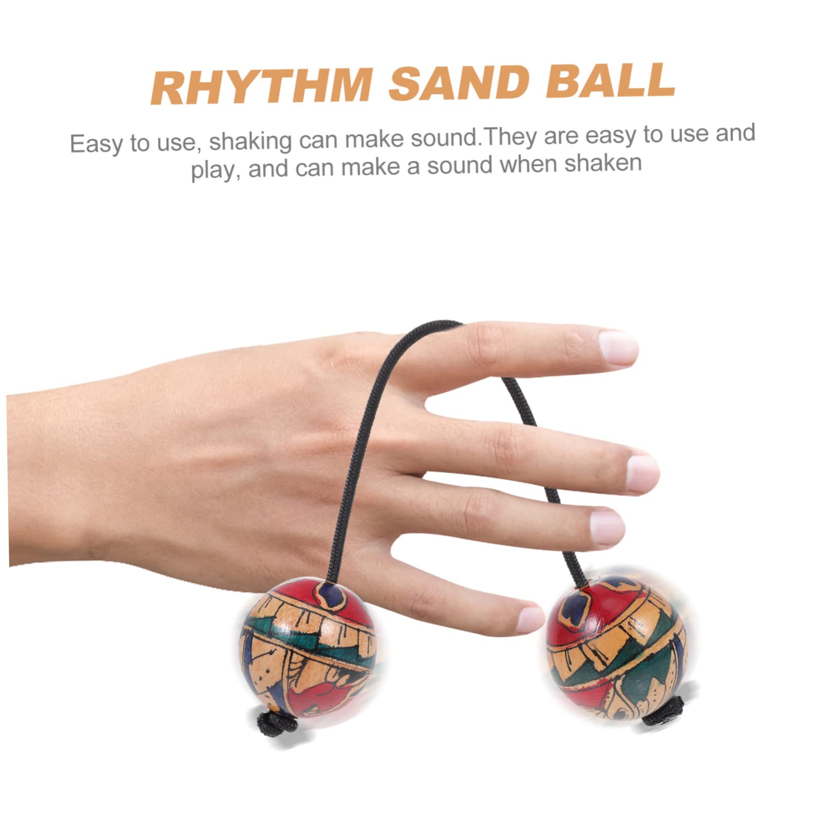 SUPVOX 2 Musicale One Handed Ritmo Strumento Manuale Sabbia Design Ergonomico e Leggero Accessorio per Concerti e Pratica Musicale