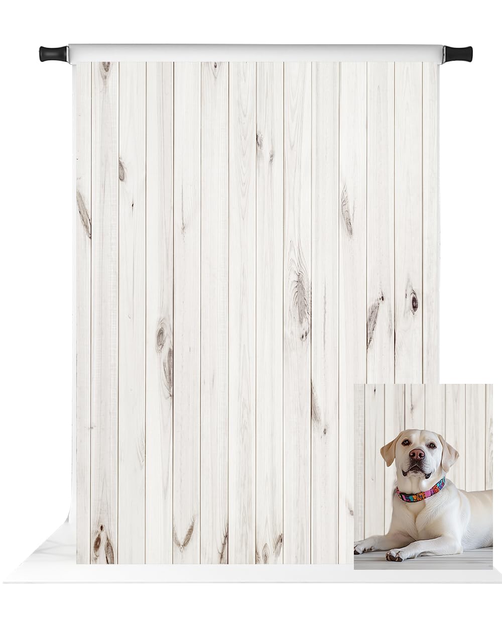 Kate 6.5x10ft White Wood Shiplap Photography Backdrop Retro Vintage Wood Floor Background Plank Photo Backdrops