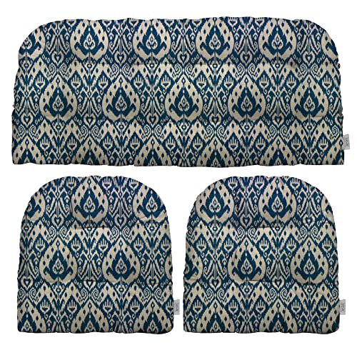 RSH DECOR 3-Piece Wicker Cushion Set for Outdoor Furniture