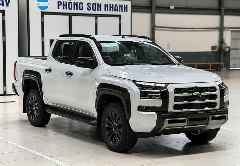 FTAPACCE 2PCS Fixed Side Steps Running Boards Nerf Bars Side Pedals Fits for Mitsubishi Triton L200 2024-2026 (Black)