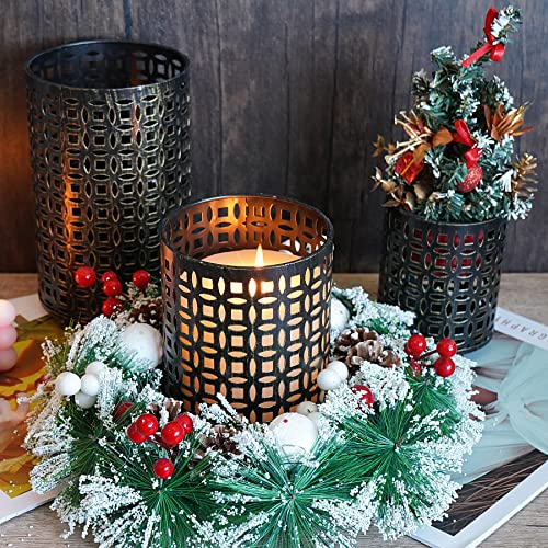 Metal Candle Holders Set Of 3, Decorative Tealight Candle Holder Sets, Candlestick For Pillar Vintage Style Perfect For Tabletop Centerpieces Home Decor Wedding Parties Events #TOP4