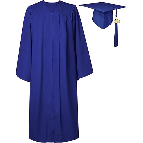 GraduatePro Matte Graduation Cap and Gown Class of 2026 Set Bulk with Tassel for High School & College 12 Colors
