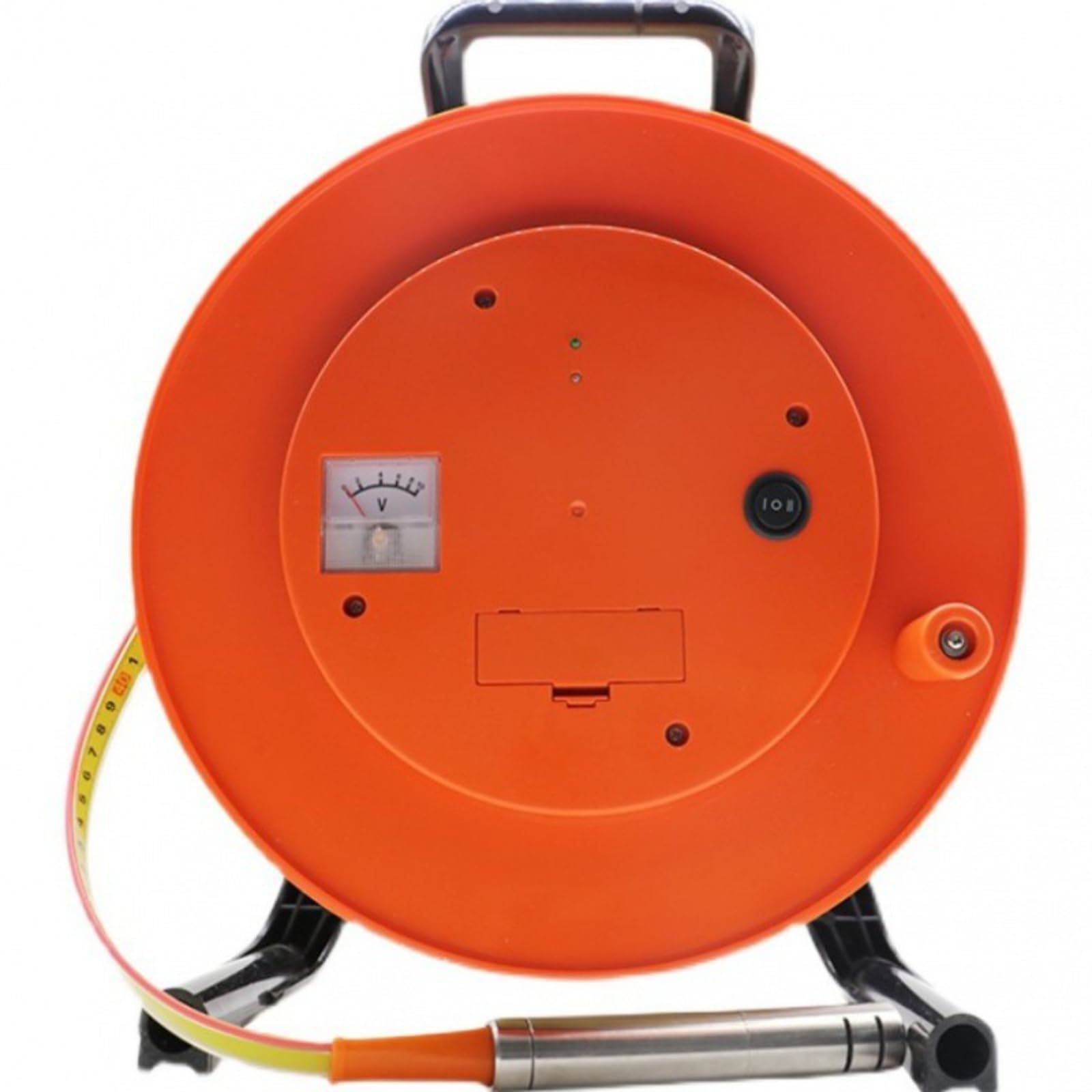 Misuratore di livello dell'acqua con sonda in acciaio inossidabile e avvolgicavo per una misurazione accurata della profondità del liquido industriale