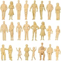 Vista 1 de P2501B 24pcs Model Trains Architectural 1:25 UnPainted Figures G Scale Sitting and Standing Person Model Railway Layout New