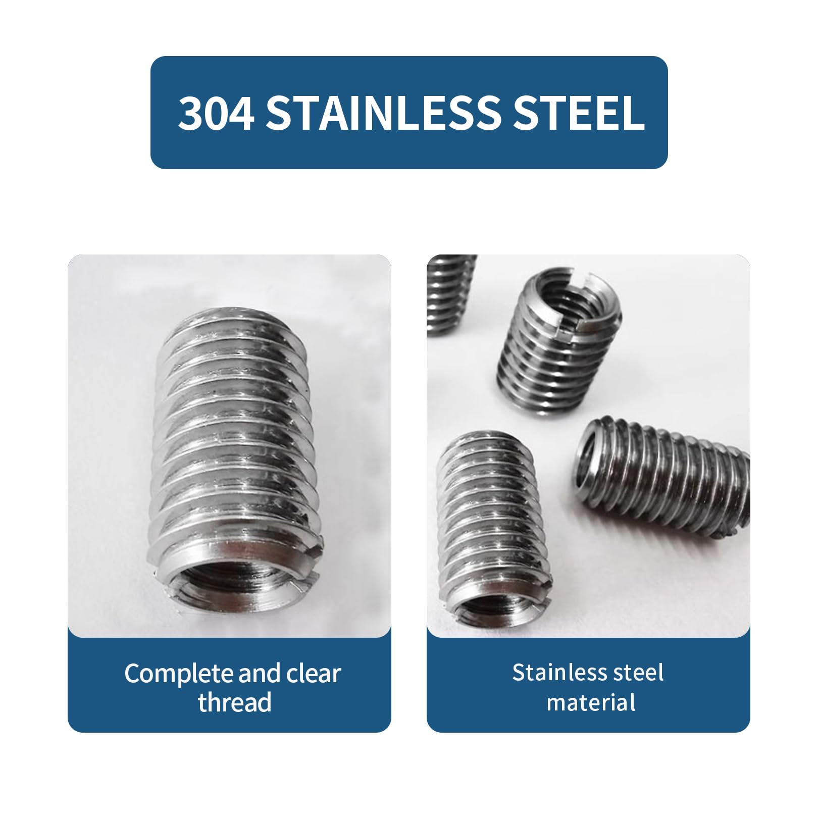 10 Inserti Filettati M8 A M6 In Acciaio Inox - Set Per Riduzione Filettatura - Foto 10