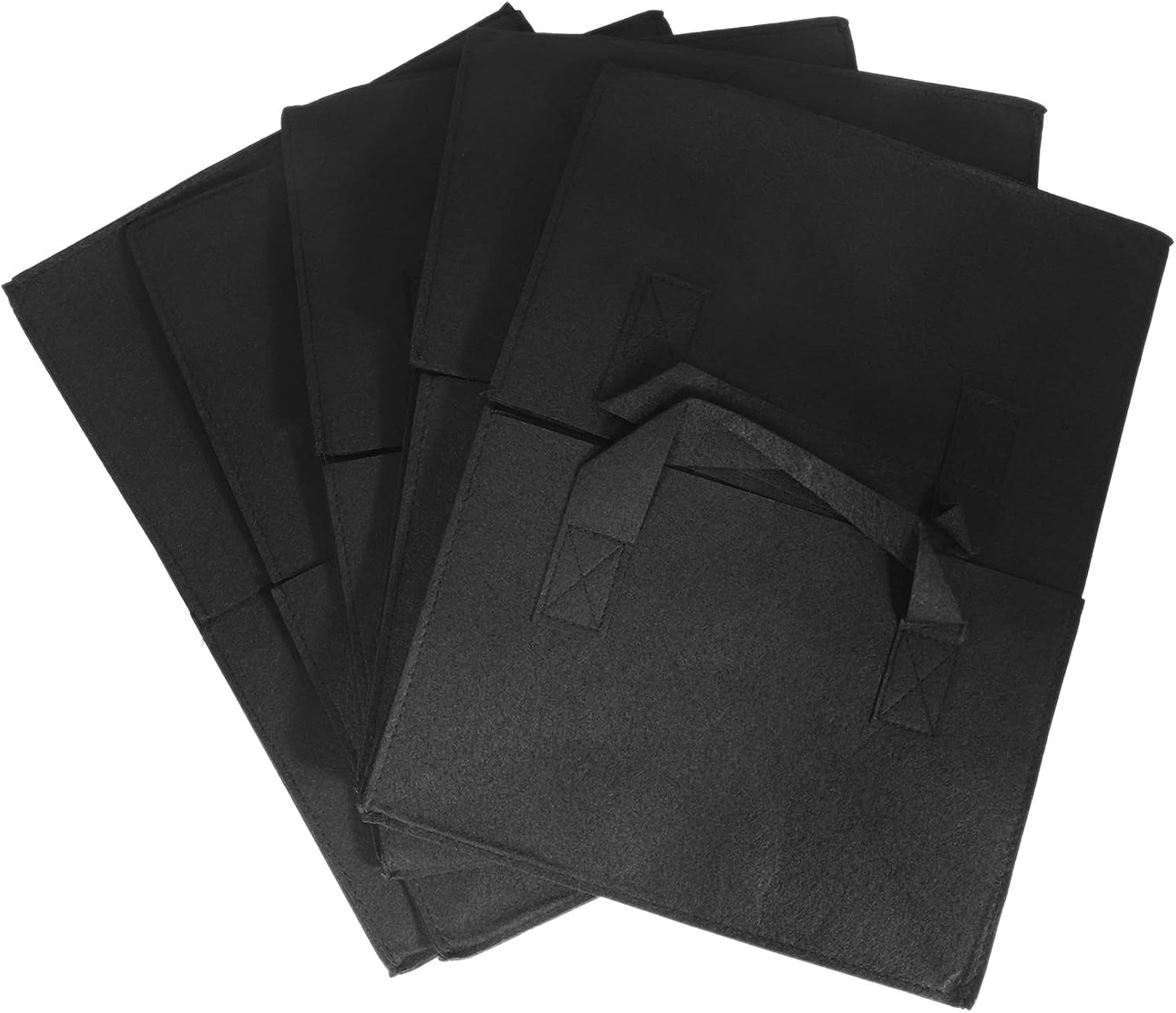 TAIWAY 5 Pack Fabric Raised Garden Bed,Square Garden Flower Bag