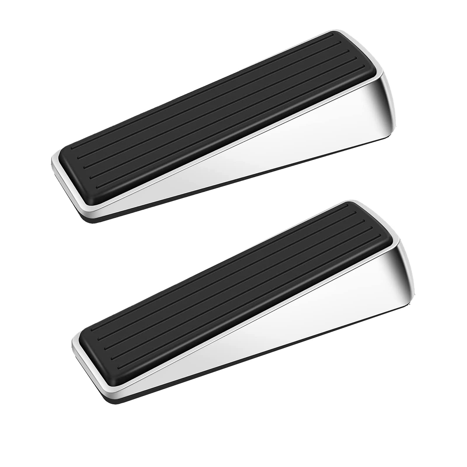 Door Wedge Stopper, Premium Quality Zinc & EV-P Rubber Heavy Duty Door Stop, Anti-Scratch /Rust Wedge Stopper, for Home and Office