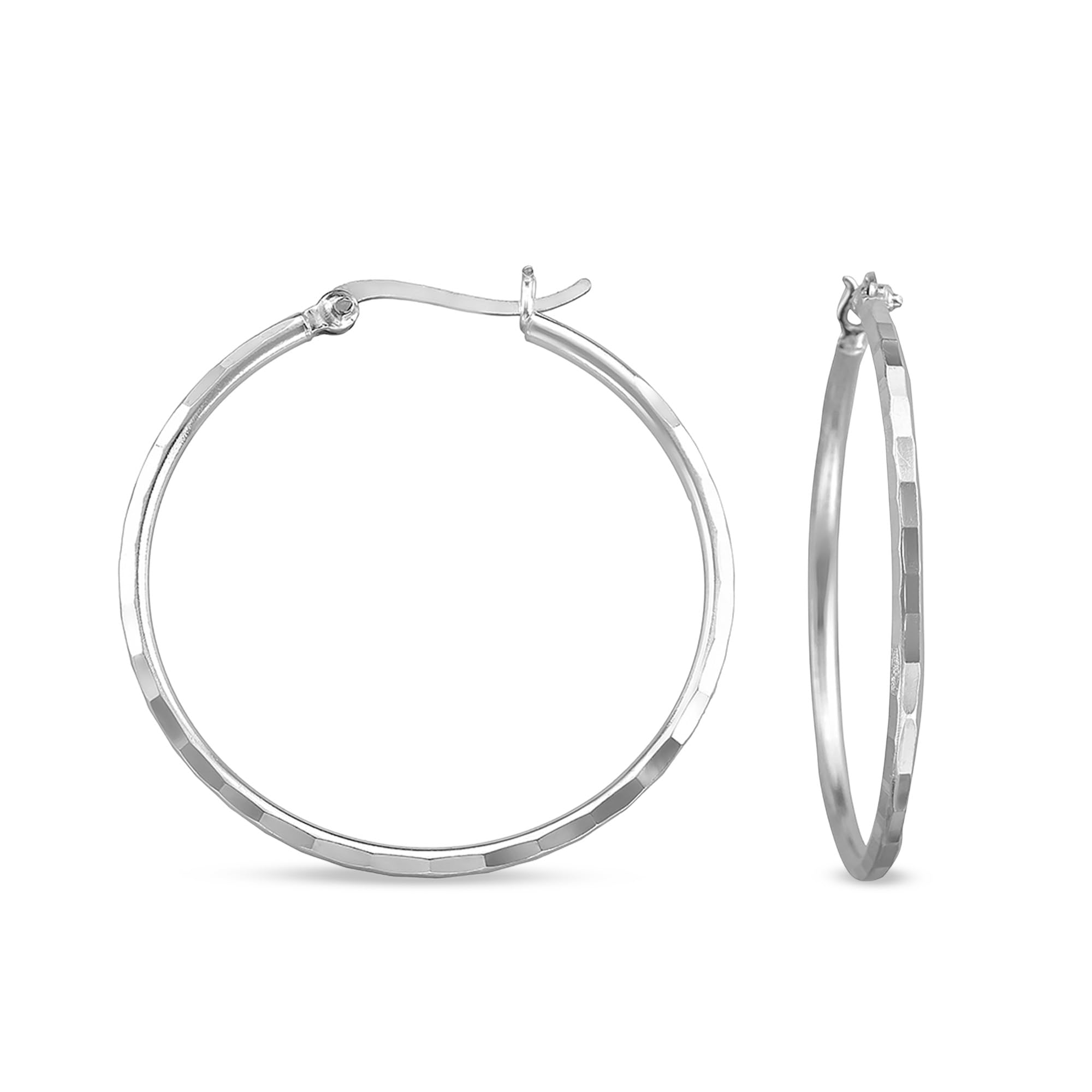 CASSINI Creolen aus 925 Sterling Silber oder vergoldet – Ohrringe mit modernem Klappverschluss, hypoallergen, nickelfrei, bequem und zeitlos, stilvoller Schmuck für Damen 3CVG