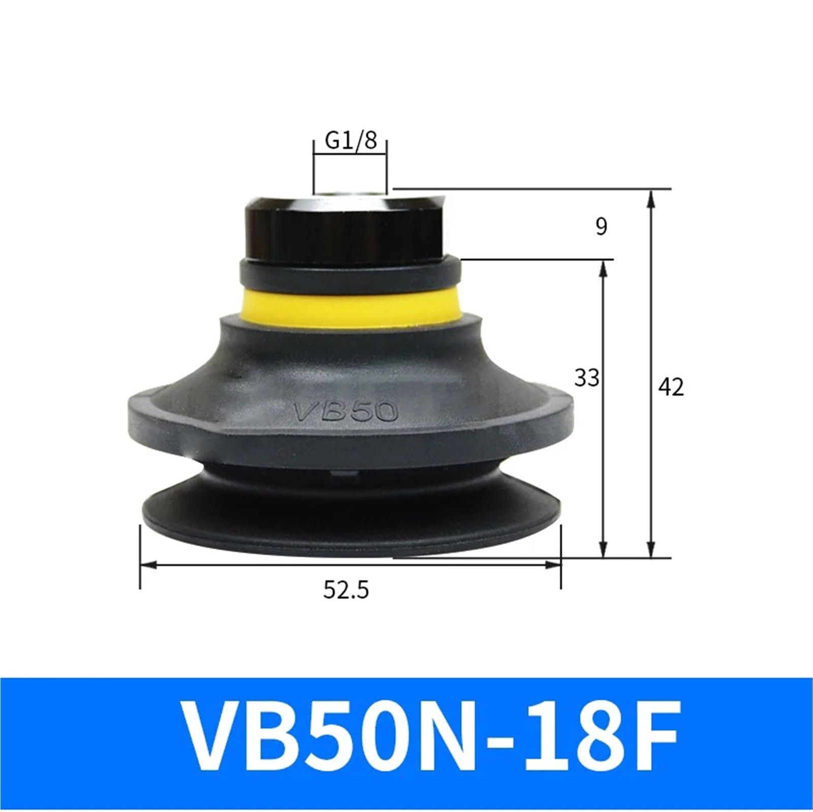 VB 20 30 Ventosas neumáticas de vacío con ventosa industrial para brazo robótico, herramienta de automatización