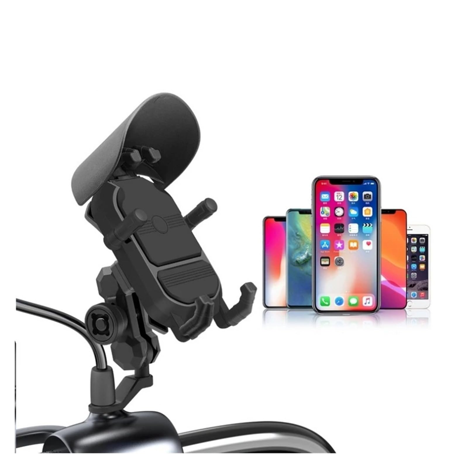 Support GPS Moto Support De Téléphone pour Moto 4 À 7 Pouces, GPS pour Guidon Et Rétroviseur