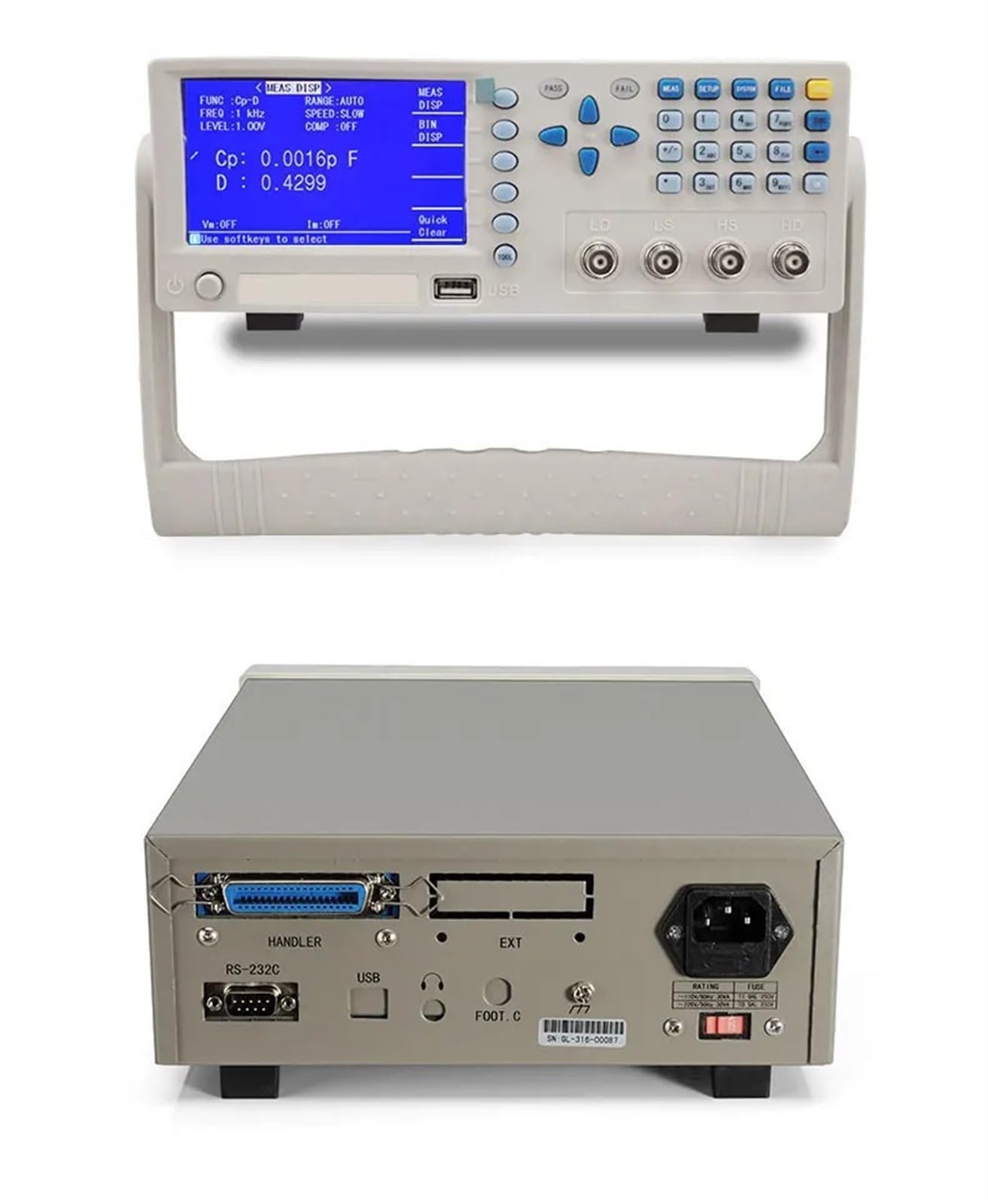 Multimetr cyfrowy, Cyfrowy miernik LCR 200kHz Mostek Tester Komponentów Elektronicznych Rezystancja Impedancja Pojemność Indukcyjność Tester Wszechstronne możliwości pomiarowe