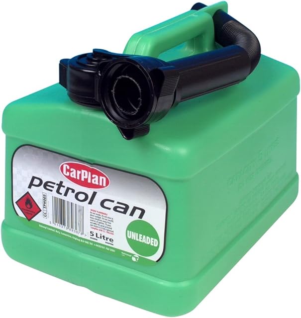 CarPlan Unleaded Petrol Fuel Can - Green, 5 Litre