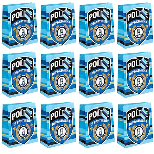 Fun Express - Med Police Party Gift Bags for Birthday - Party Supplies - 12 Pieces