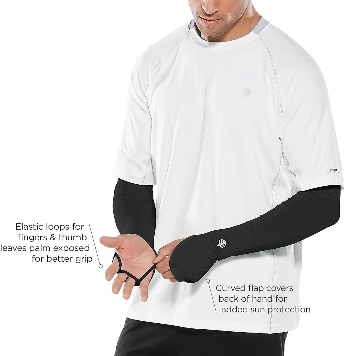 Coolibar Men's Performance Arm Sleeves - UPF 50+ Sun Protection - Backspin