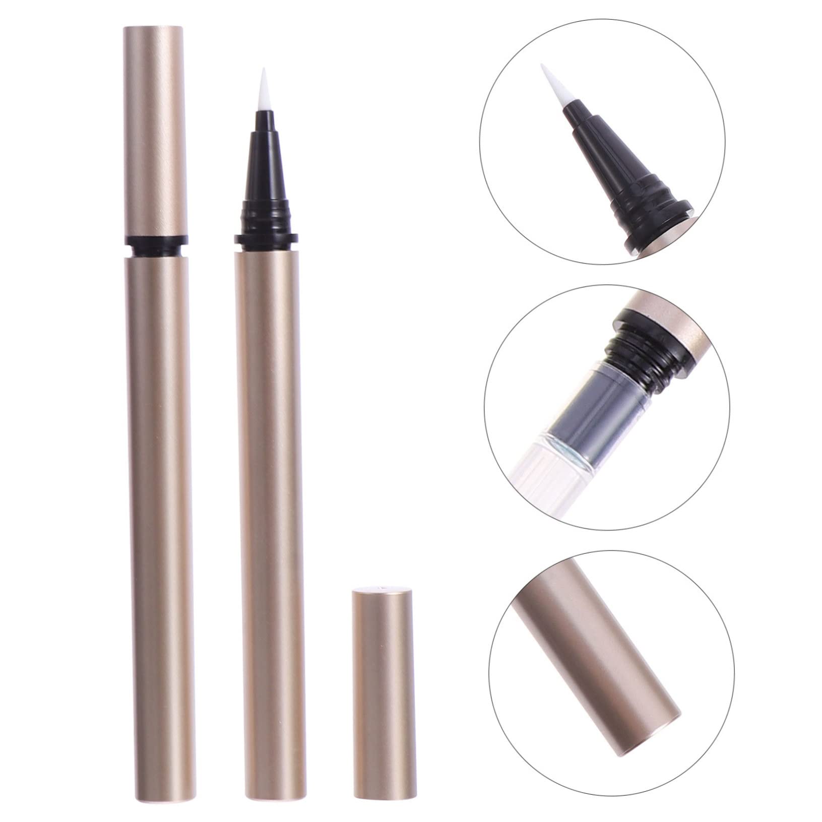 minkissy Leere Eyeliner Tuben zum Aufbewahren von Flüssigem Eyeliner Nachfüllbare aus Kunststoff 1ml 5 Stück Leichte Behälter für Kosmetikgeschäfte