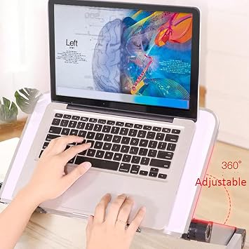 Folding Laptop Desk Aluminum Standing Riser for Macbooks Pad Notebook Computer
