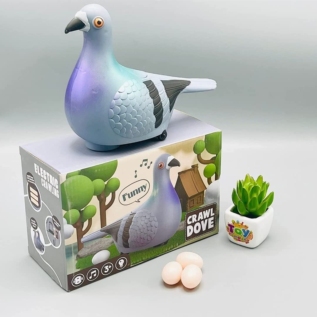 Dealzone Egg Laying Crawling Pigeon, Dove Toy with Lights and Music Toy for Kids (B0C39Q517Q) Amazon Price History, Amazon Price Tracker