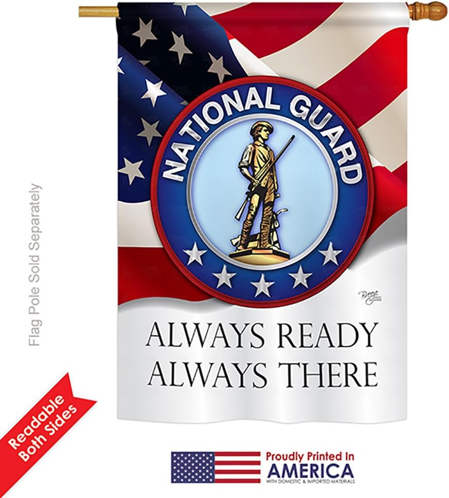 Breeze Decor National Guard Large Flag 28"x 40"