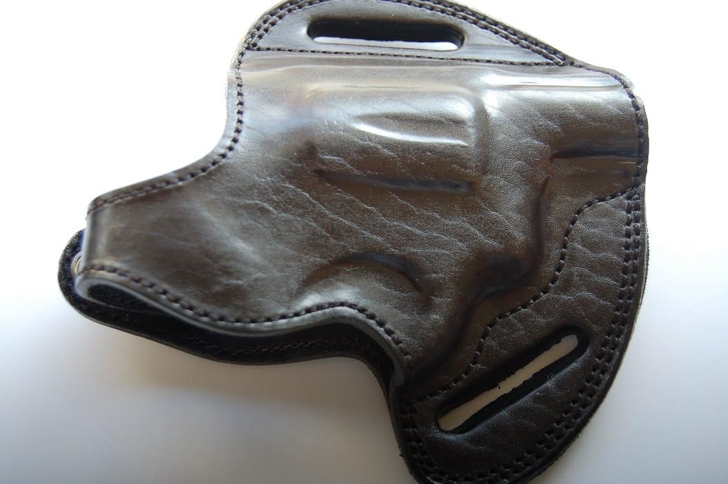 Handcrafted Leather Belt Holster for Rock Island Armory M206 38 Special (R.H) Tan Black