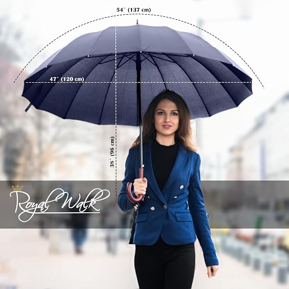 Royal Walk Large Umbrella + Vented Windproof Folding Umbrella
