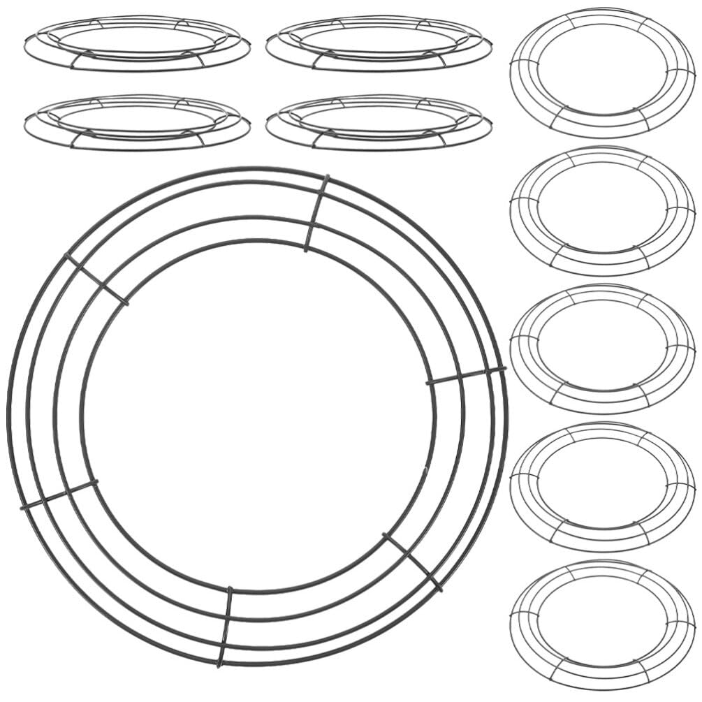 10 Stück Metall-Blumenkranzrahmen Grüner Drahtkranz Für Weihnachten Drahtkranzringe Für Weihnachtsdekoration Hochzeit Valentinstag Garten Zuhause Party-Dekorationen (7 86 Zoll)