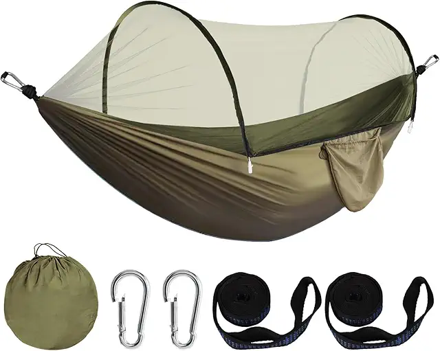 Hängematte mit Moskitonetz - Tragbare Outdoor-Hängematte für Camping & Reisen