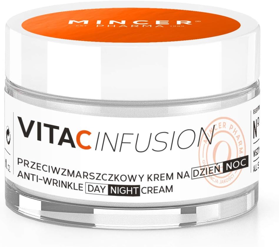 Mincer Pharma Anti Wrinkle Face Cream Vita C Infusion Day Night for Dry Skin