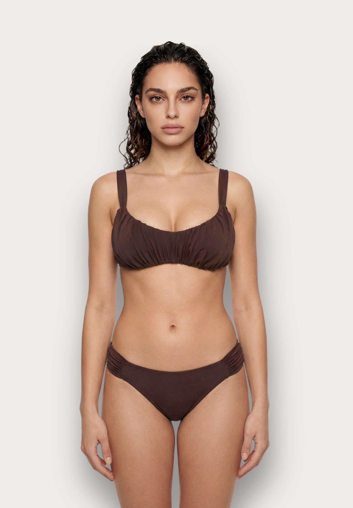 YAMAMAY - Bikini Parte Alta, Modello Bralette Senza Ferretto, Imbottitura Removibile, Donna, Iconic, Denim, monocromo