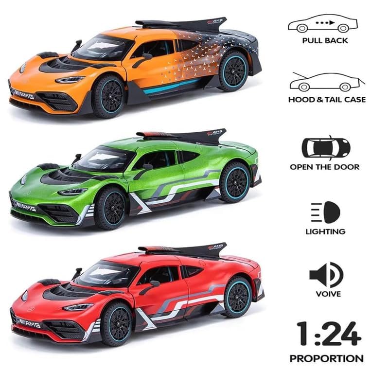 Image of Sky Tech Mercedes Benz AMG ONE SUV Car 1:32 Scale Model Car Exclusive Alloy Metal Pull Back Die-cast Diecast Metal Pullback Toy Openable Doors & Light Music Best Gifts Toys Kids【Colors as Per Stock】