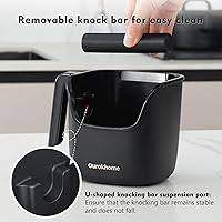 Vista 5 de Ourokhome Knock Box - Accesorios para café expreso, la última herramienta patentada de acero inoxidable para máquina de espresso para café molido