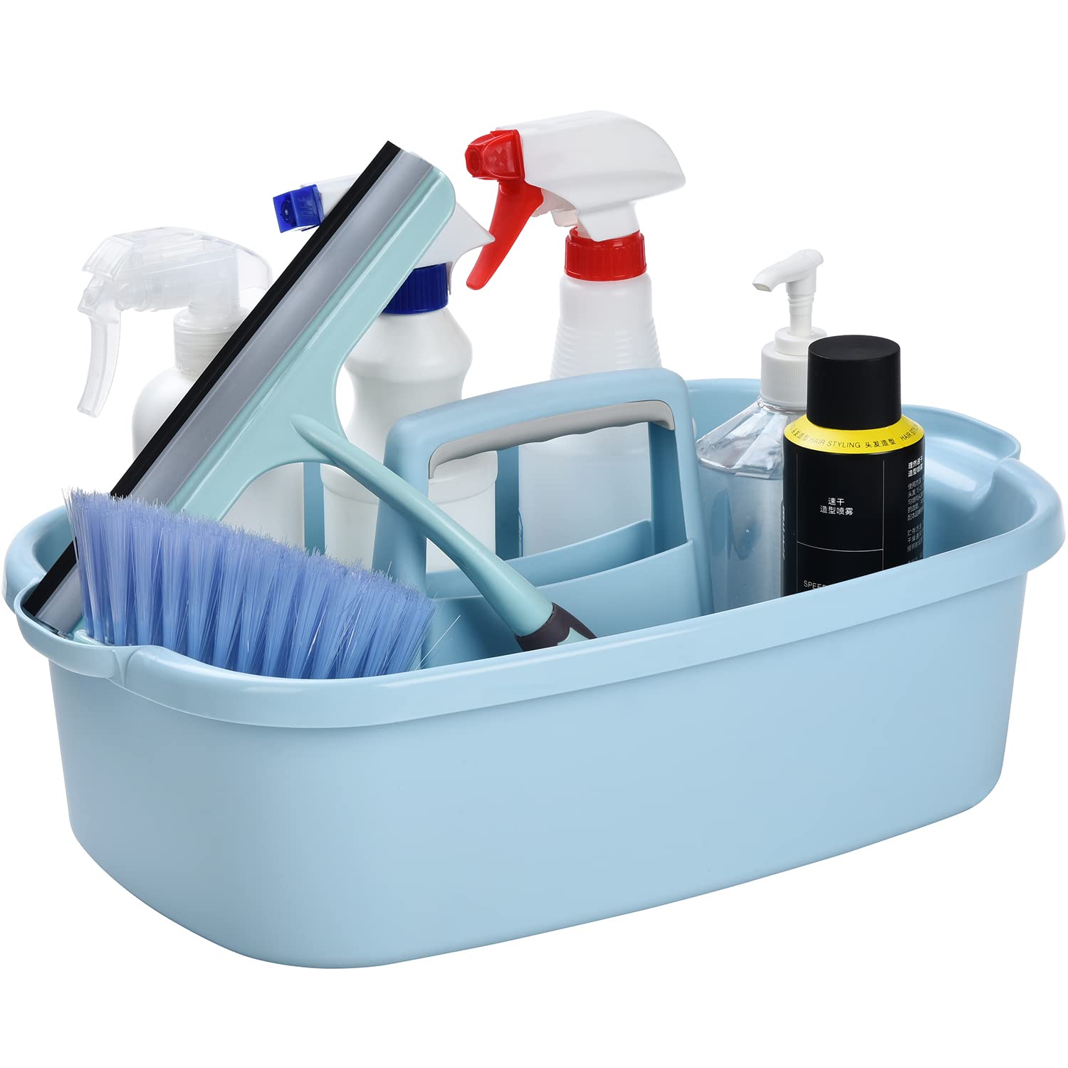 Haundry Large Cleaning Supplies Caddy with Handle Plastic Storage Bucket Organizer for Cleaning Products Shower Caddy Basket for