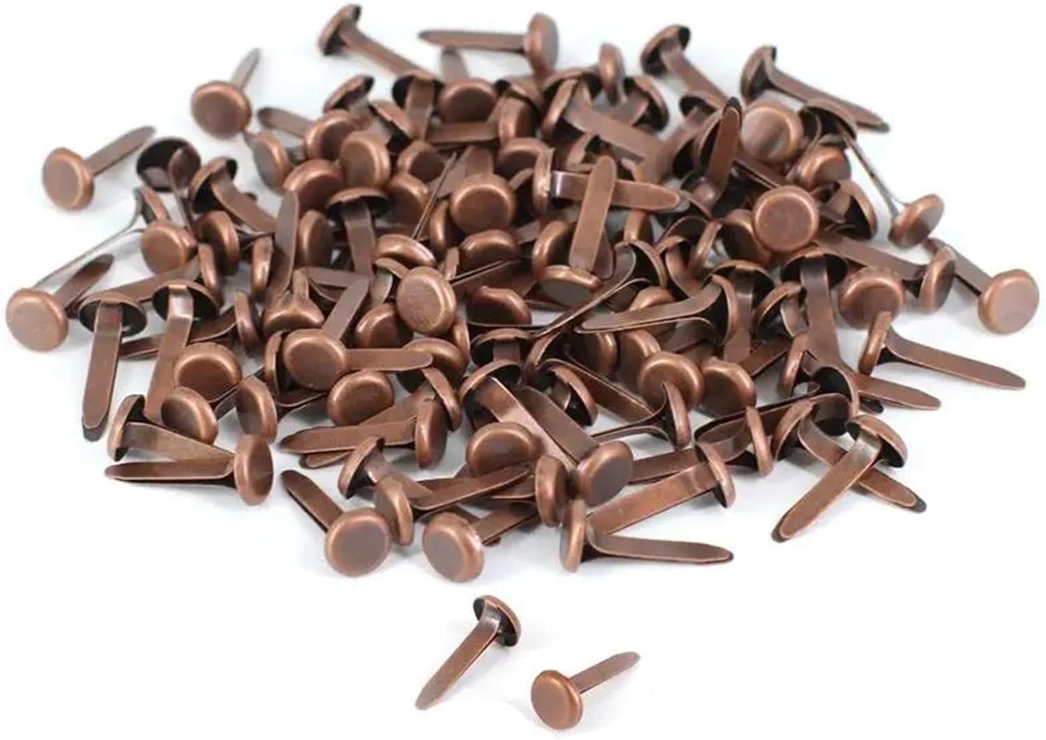 Fasteners for Crafts 800 Pcs Mix Pattern Round Metal Brads DIY Scrapbooking Crafts Accessories for Home Decor Embellishment Fastener Supplies(Gold)