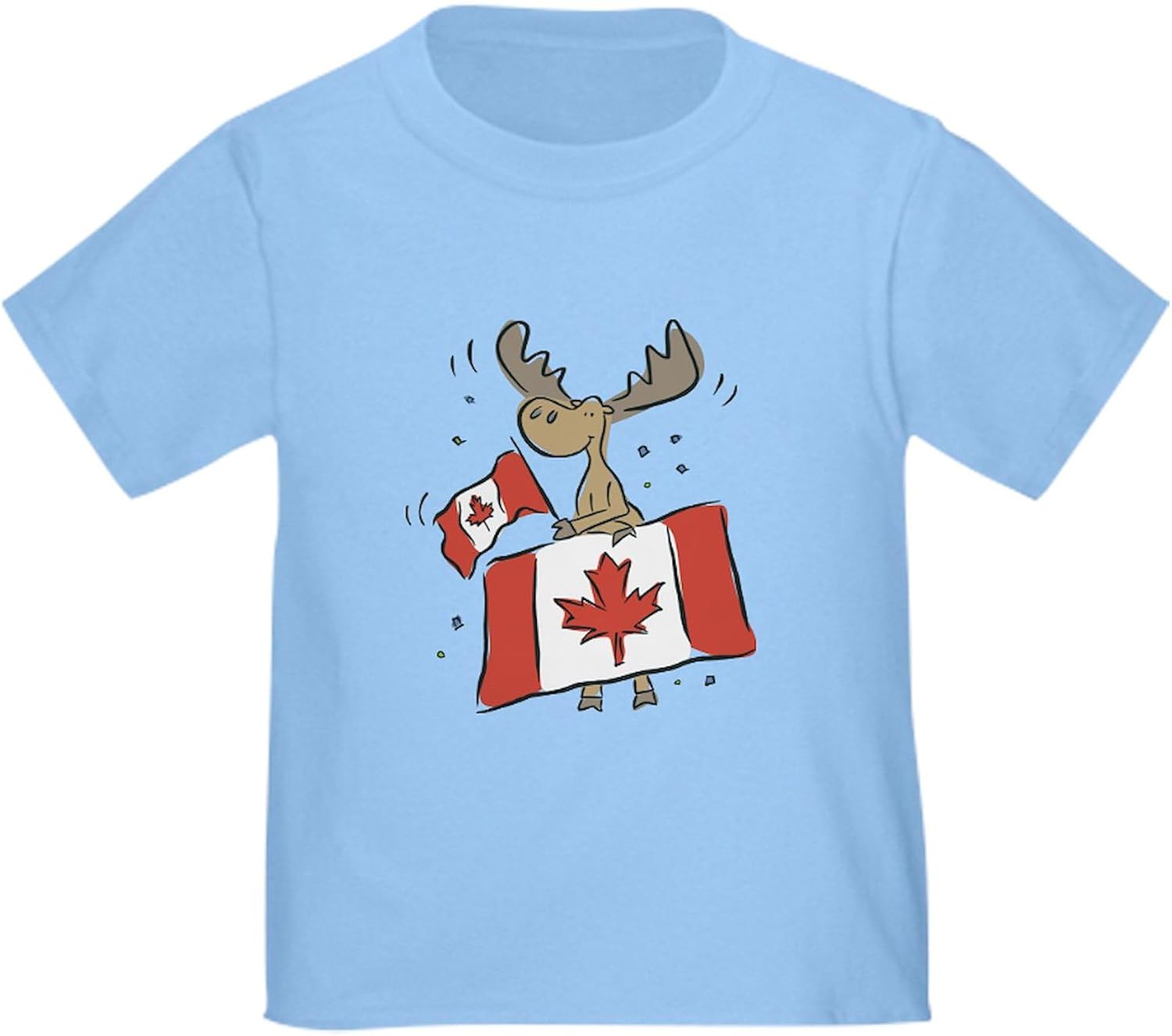 CafePress Canada Day Moose Toddler T Shirt Cute Toddler Graphic Tee, 100% Cotton