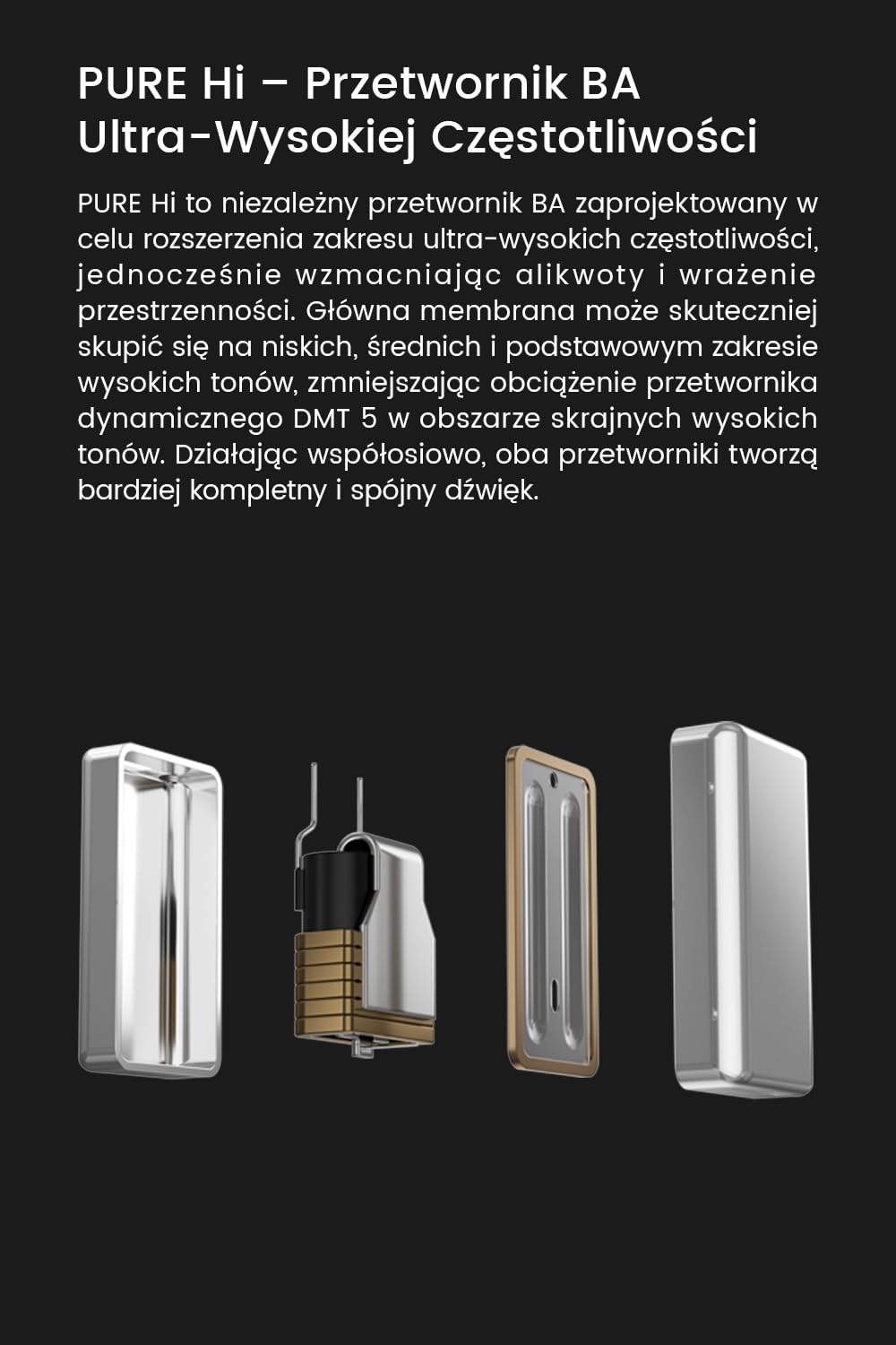OLAⅡ 1DD+1BA hybrydowe słuchawki przewodowe HiFi IEM, 3.5 mm z mikrofonem