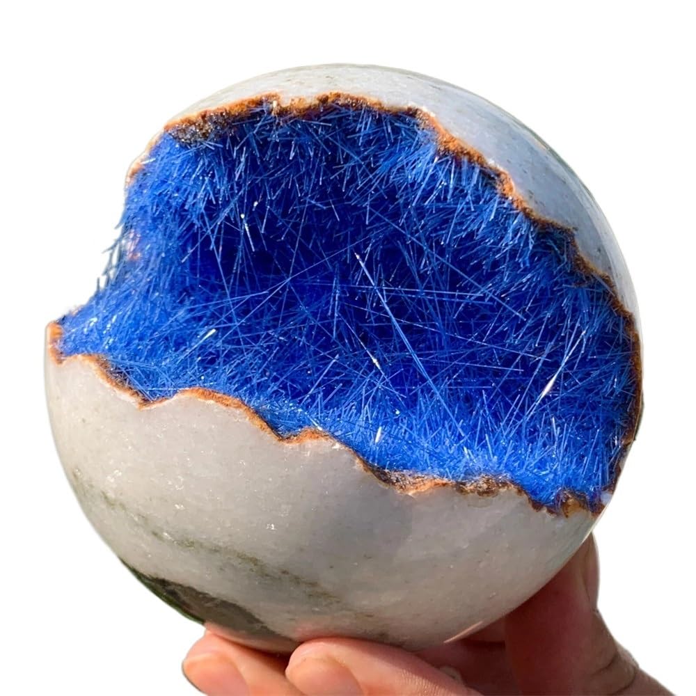AARTERZZA 1pc 700-800g Rare Moroccan Public Smiling Phosphor-Magnesium Ore Restoration Ball Gem Spiritual Home and Office Decoration