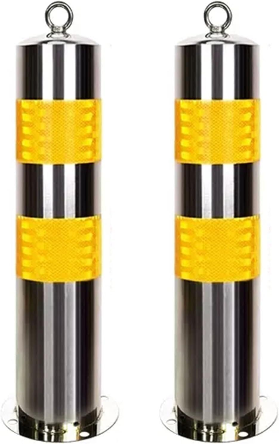 WOTZOV Traffic Delineator Post Delineator Cone Traffic Cone Safety Barrier Delineator Post Cone Security Posts For Driveways, Stainless Steel Security Posts For Driveways Reflective,2 Pack
