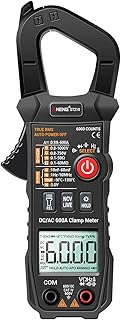 Jiangtao Alicate amperímetro digital AC/DC t Clamp True-RMS Multímetro Auto-Ranging Multi Tester com Amp Volt Ohm Resistência tance Continuidade Diodo Temperatura Frequência NCV Testes para automotivo