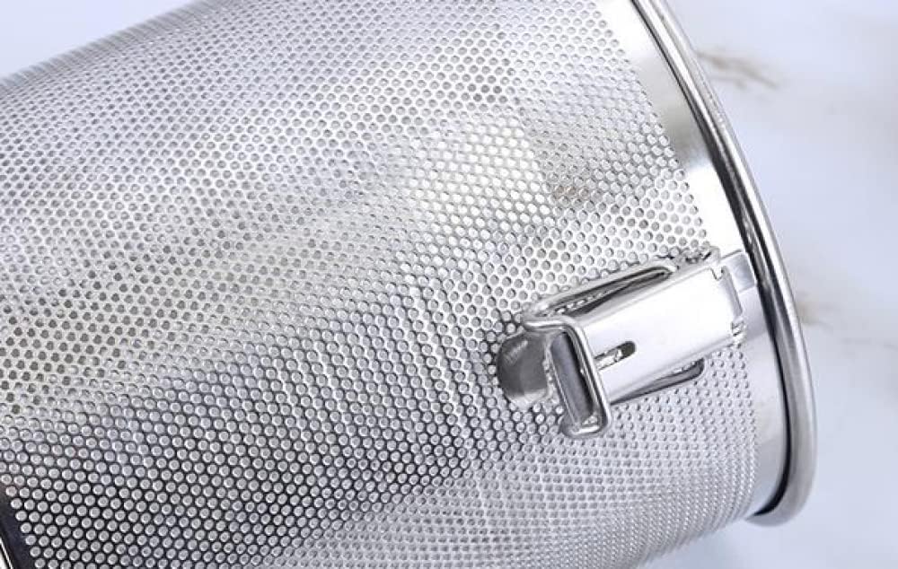 Stew Seasoning cage Seasoning Bag Mesh Tea Filter Basket Strainer Stainless Steel Kitchen Tools (Silver)-16x16CM