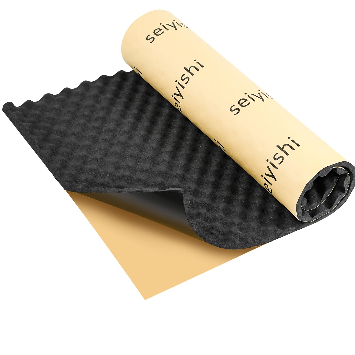 seiyishi 断熱マット フォーム製 100cm*50cm 厚さ10mm 車用 防音マット 車用断熱マット デッドニング 制振シート 断熱材 防音材 吸音材 遮音 自動車用断熱フォーム 熱反射 吸音 防音 遮音防音材料 ブラック