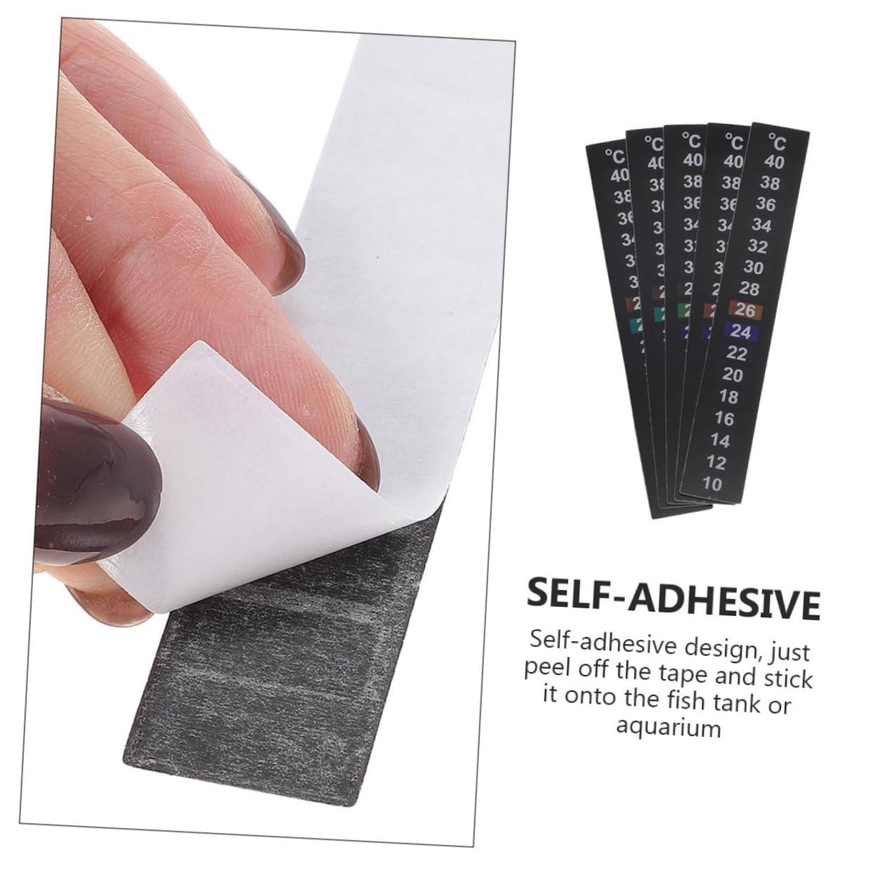 HEALEEP 5pcs Digital Sticker Thermometer 10? 40?/50? 104? Rv Fridge Pool Thermometer Fish Tank Aquarium Strip Sticker