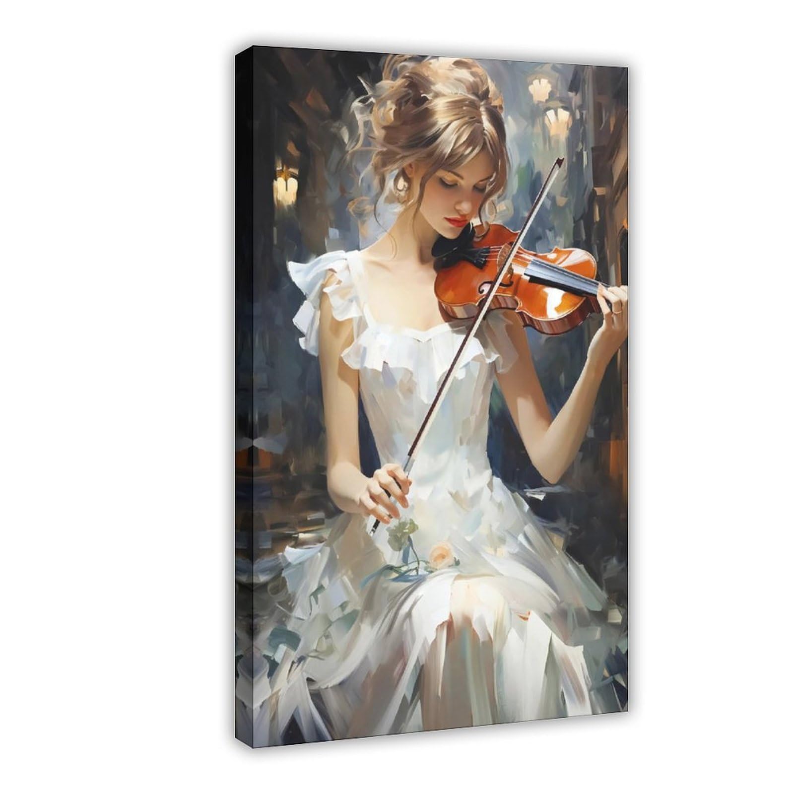 Elegante poster musicale da parete su tela per camera da letto, decorazione per ufficio, camera da letto, regalo, 40,6 cm L x 61 cm W